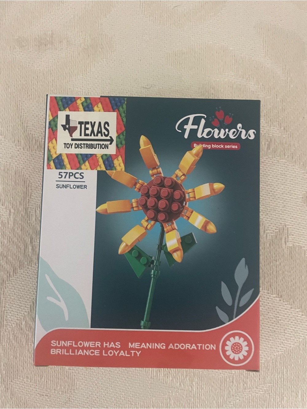 Texas Toy Distribution Sunflower Building Blocks - Yellow & Green